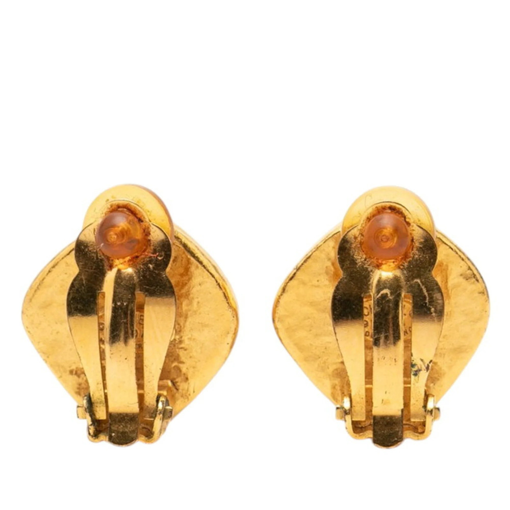 CHANEL Vintage Gold Logo Earrings - Picture 2 of 3